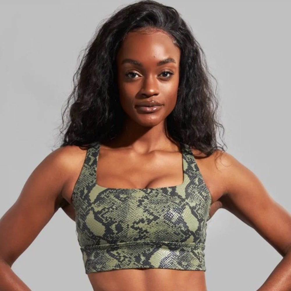 BuffBunny Revolution Bra V2 Green Snake Bite print Medium
